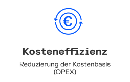 Kosteneffizienz Reduzierung der Kostenbasis (OPEX)
